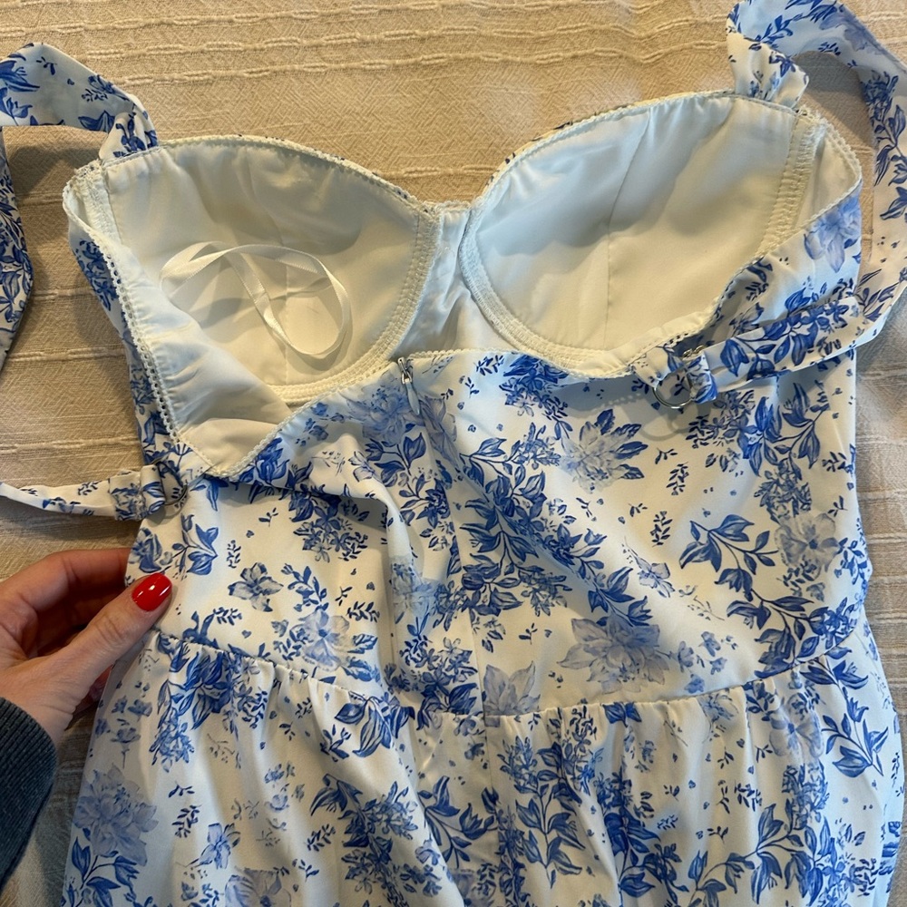 Blue floral maxi dress - Picture 5 of 5